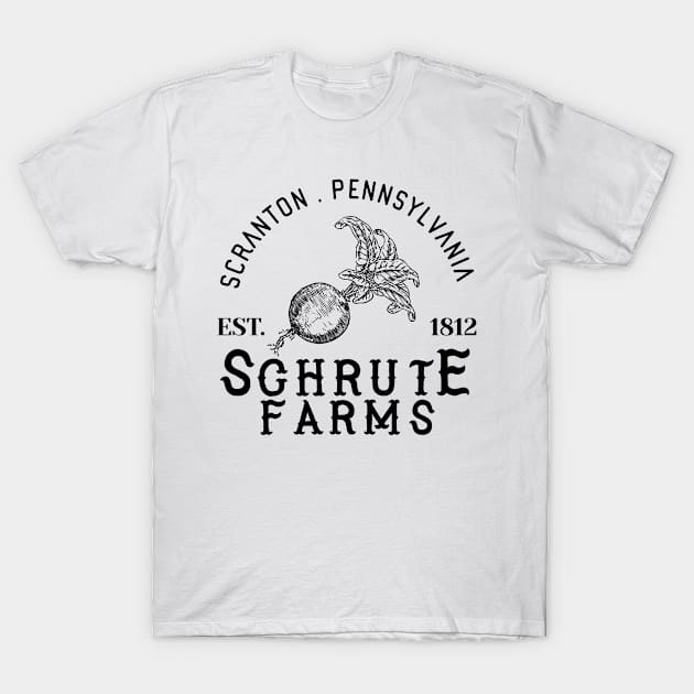 Schrute Farms Scranton Pennsylvania Est 1812 Gift 2021 T-Shirt by jamai27